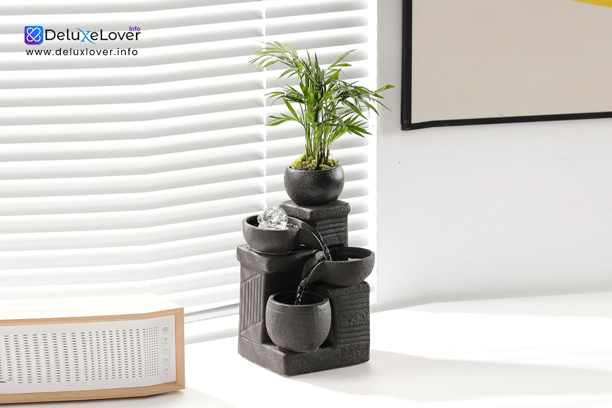 Indoor Tabletop Fountain – Relaxing Water Feature for Home, Office, Kitchen Décor & Gift