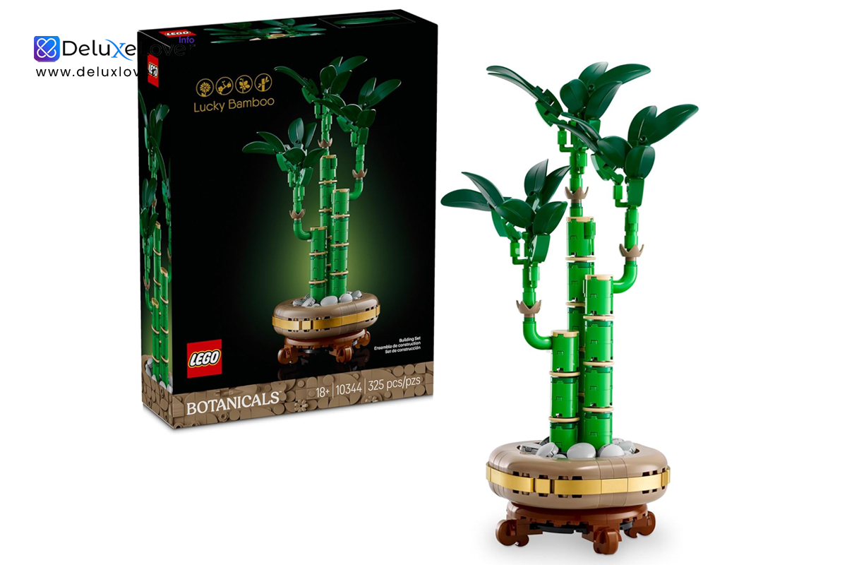 LEGO Lucky Bamboo Building Set 10344 – Botanical Collection Artificial Plant for Adults, Home & Office Décor, Fake Desk & Table Decoration, Unique Birthday Gift